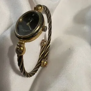 Vintage Louis Bernet Gold and Black Quartz Watch Accessories | Vintage Louis Bernet Gold And Black Quartz  main image 3